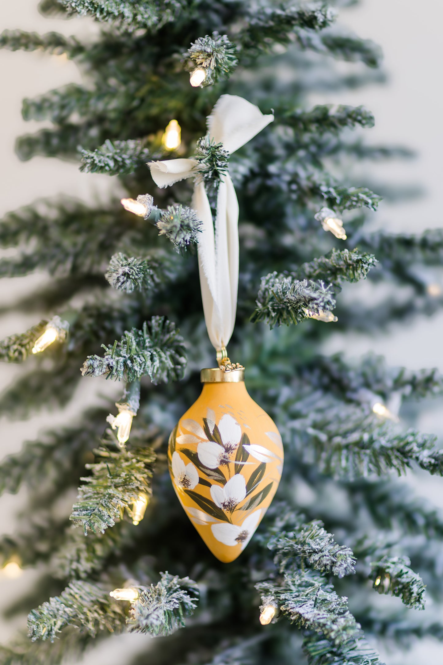 Sunflower Yellow, Hand-Painted, Heirloom Ceramic Ornament