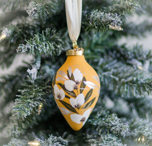 Sunflower Yellow, Hand-Painted, Heirloom Ceramic Ornament