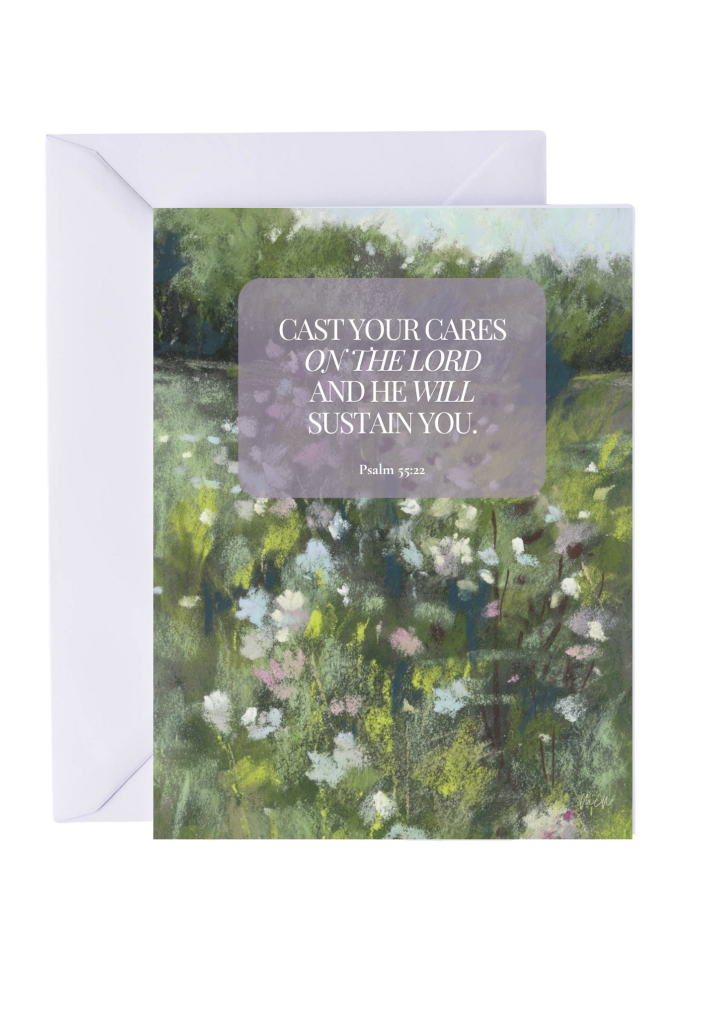Cast Your Cares | Psalm 55:22 Card