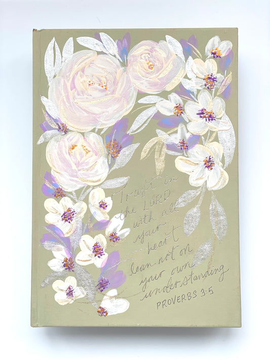 Trust in the Lord | Hand-painted Journal with Proverbs 3:5