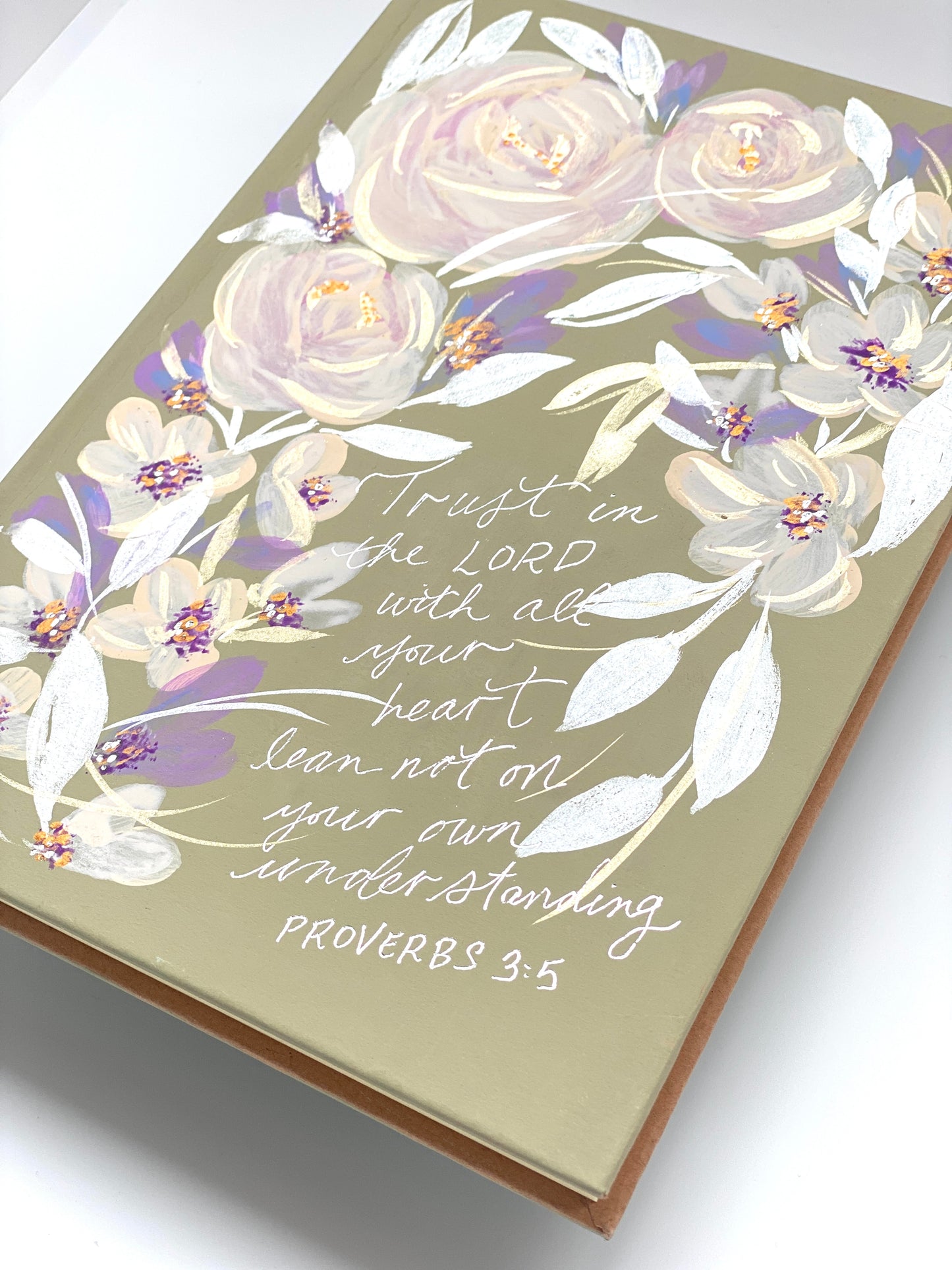 Trust in the Lord | Hand-painted Journal with Proverbs 3:5