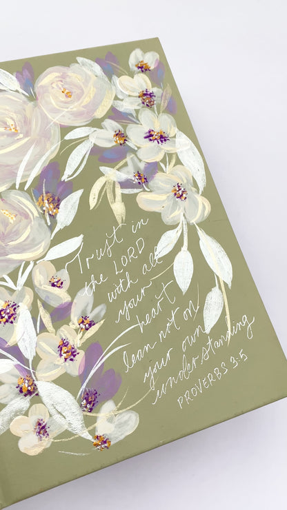 Trust in the Lord | Hand-painted Journal with Proverbs 3:5