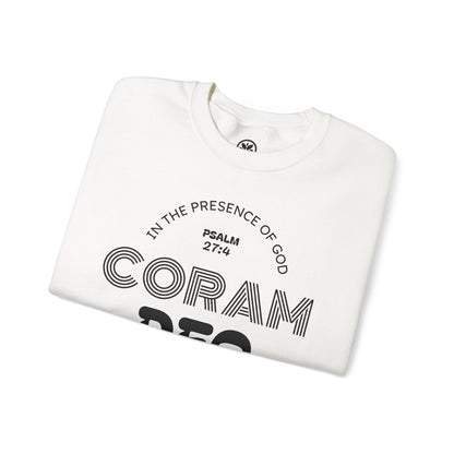 Coram Deo Crewneck Sweatshirt — Psalm 27:4 Christian Faith Pullover