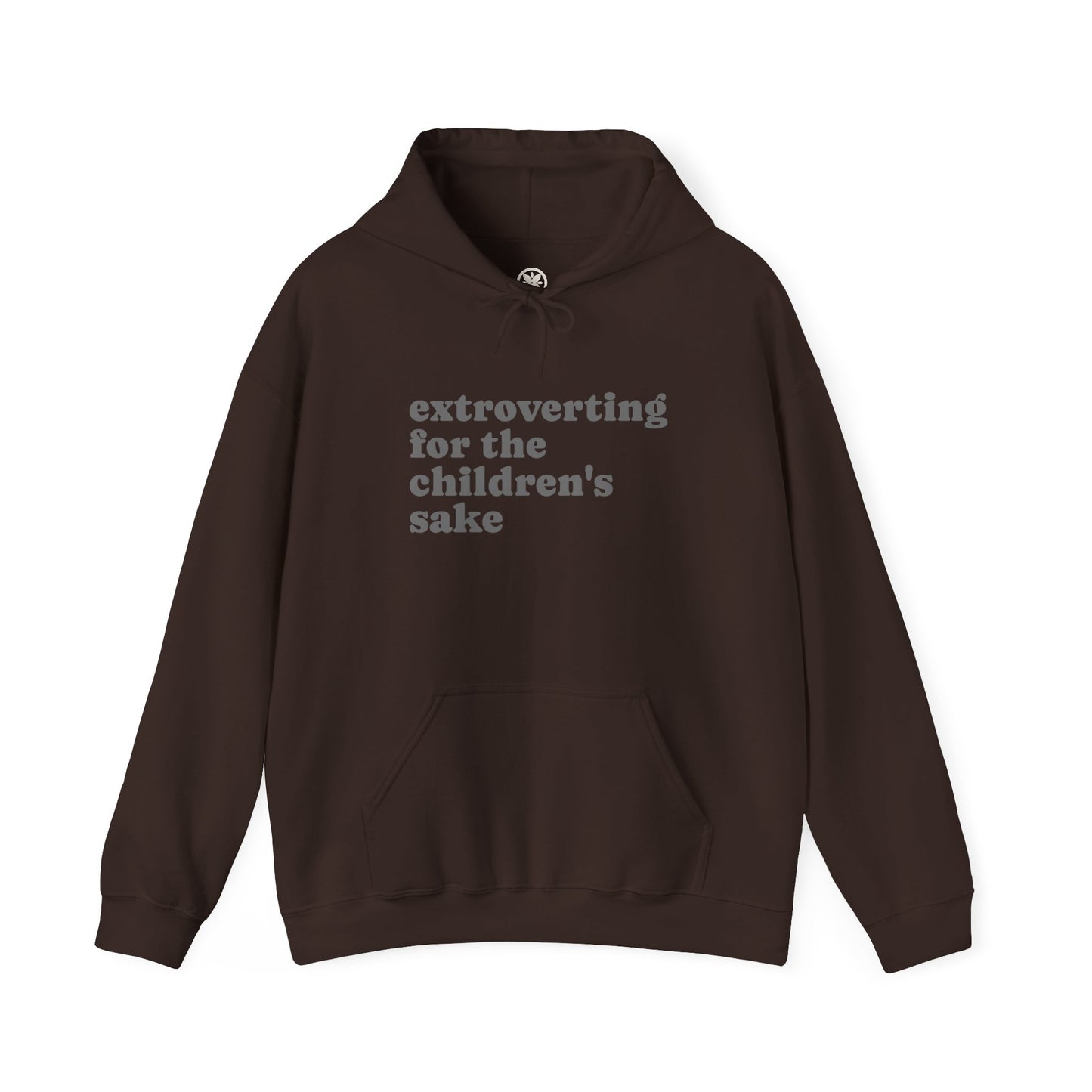 Hoodie — “extroverting for the children's sake” Minimalist Comfort Pullover