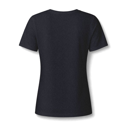 Organic Free Range Homeschool Mama  - Heathered V-Neck Tee Women’s Relaxed T-Shirt