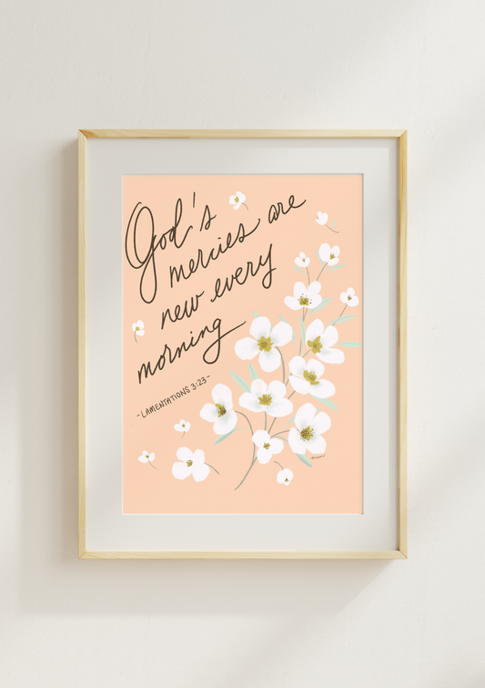 New Mercies | Lamentations 3:23 Art Print